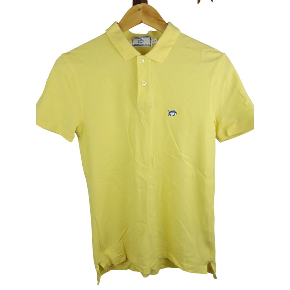 Southern Tide Boy's Light Yellow Skipjack Polo Large 14 16